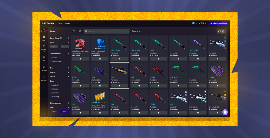 CS:GO weapon skins and keys