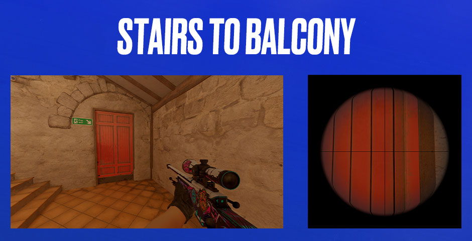 Wooden stairs leading to balcony