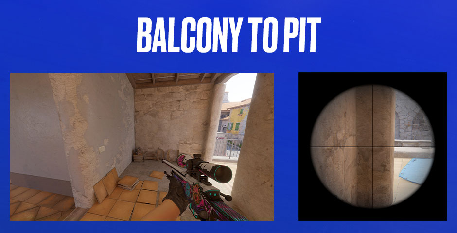 Balcony overlooking pit in CS:GO