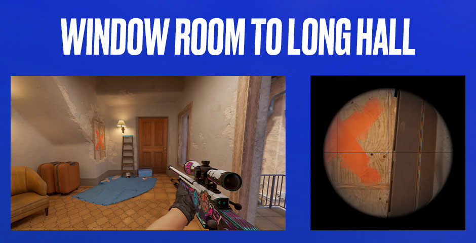 Scope view of long hallway