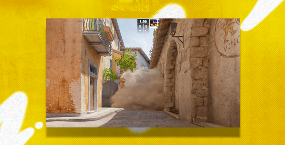 Narrow alley in Counter-Strike