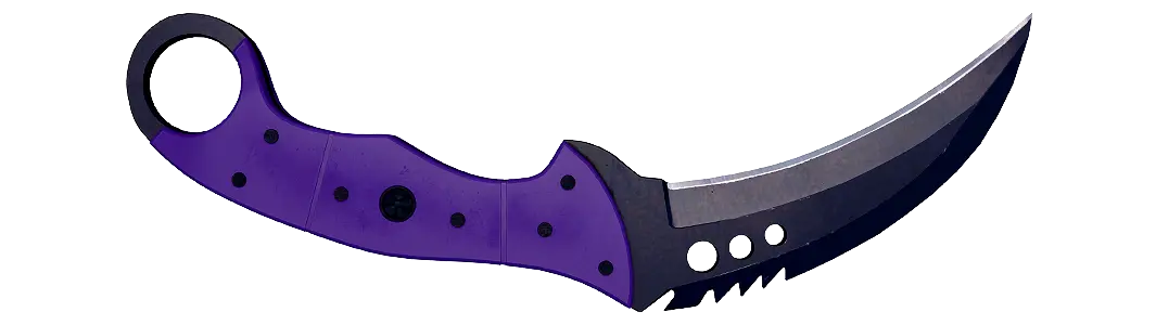 Purple and black karambit knife