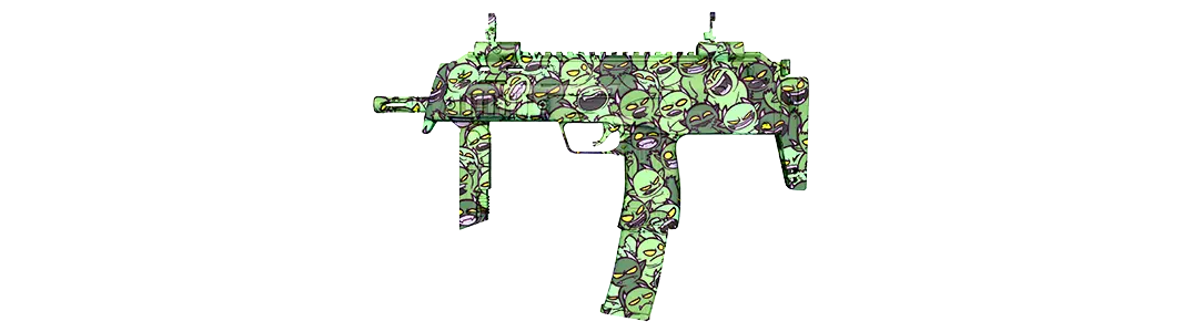 Turtle-themed cartoon gun skin design