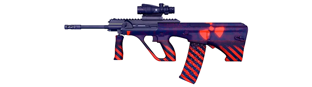 Red radiation hazard gun design