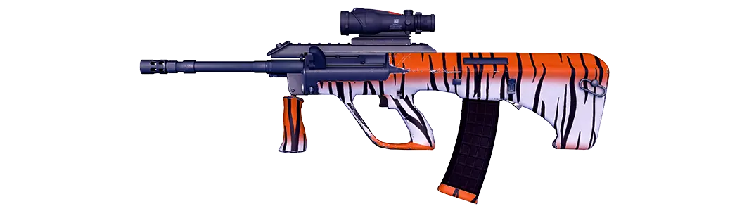 Tiger-patterned weapon skin design