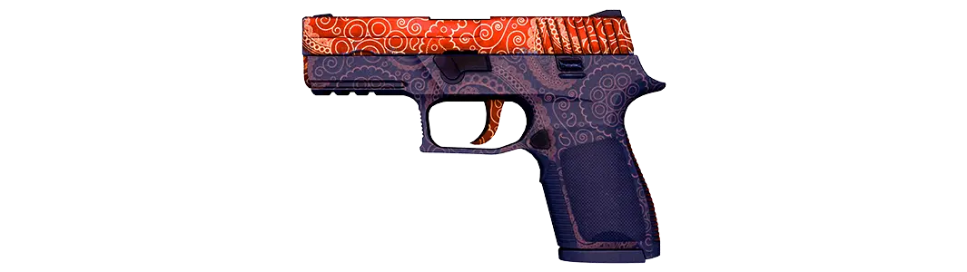 Abstract pistol henna design