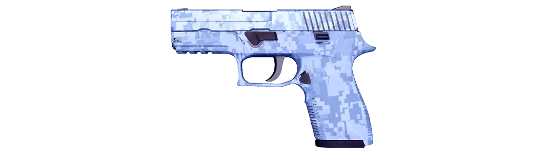 Blue digital patterned weapon