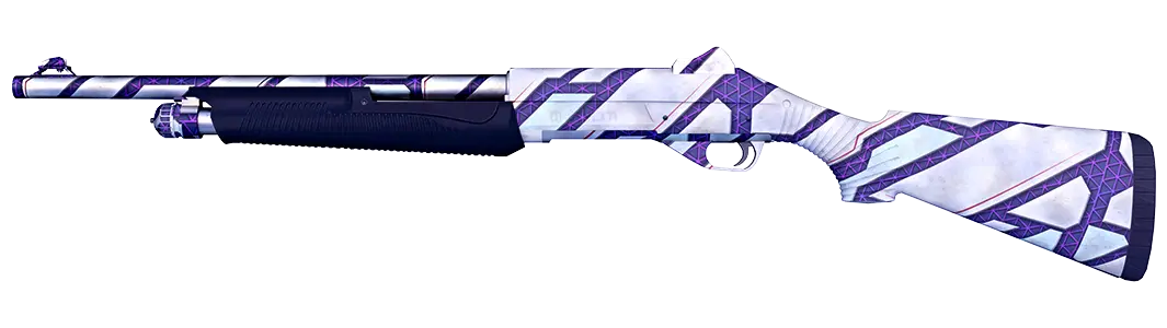 Purple geometric patterned shotgun