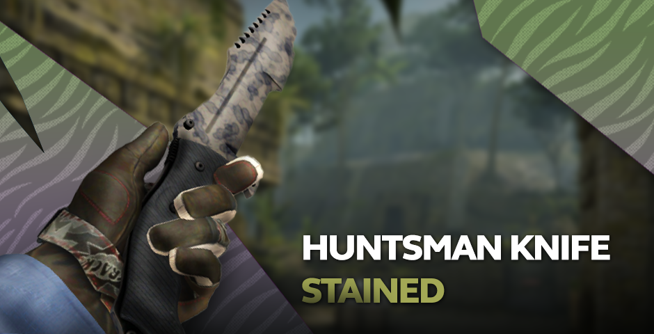 Stained Huntsman knife CS2 skin