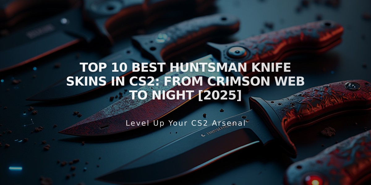 Top 10 Best Huntsman Knife Skins in CS2: From Crimson Web to Night [2025]