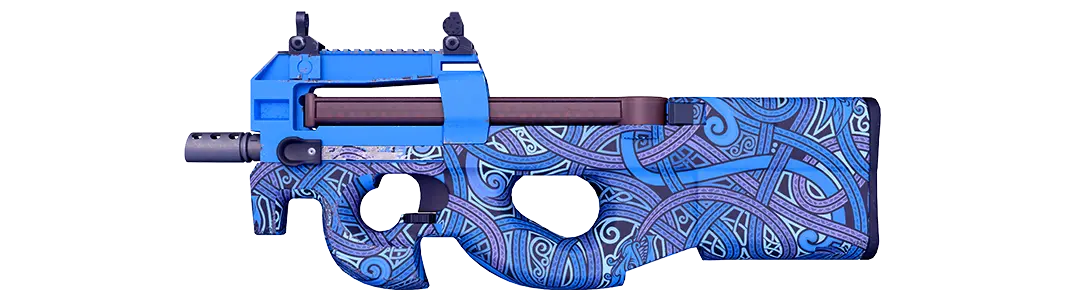 Purple-accented blue CS:GO weapon skin