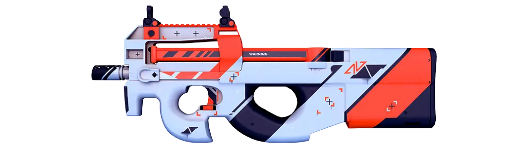 Asiimov assault rifle skin red blue