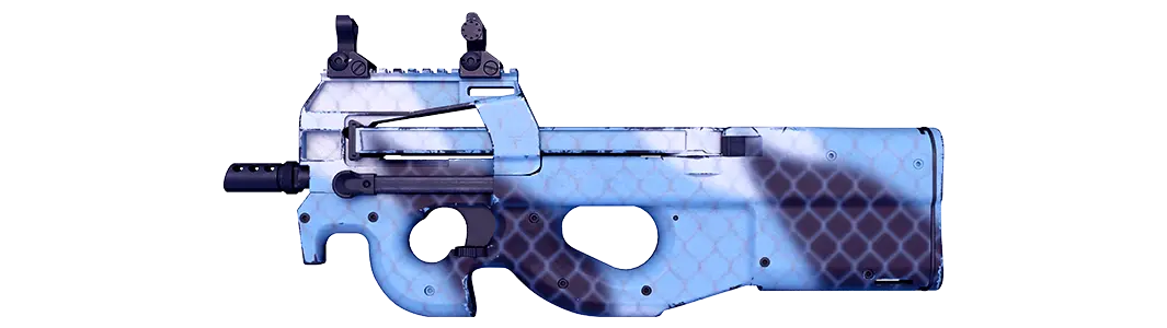 "Glacier" blue-black weapon skin design