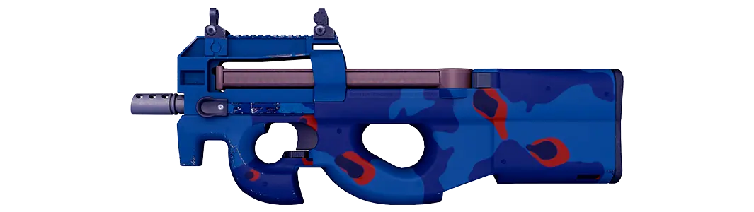 Blue camo assault rifle skin