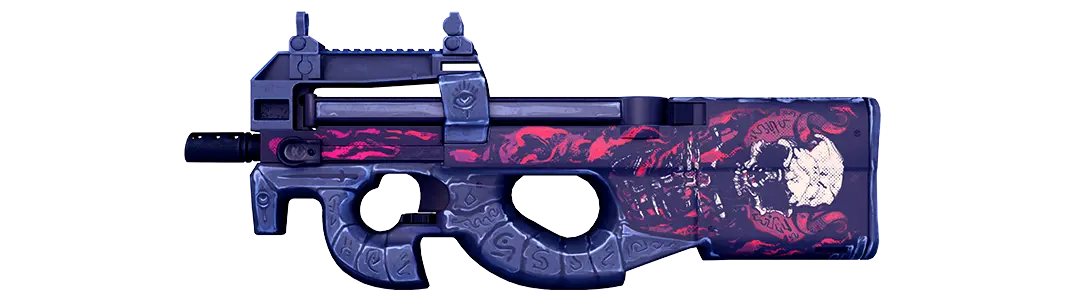 Pink skull-patterned gun