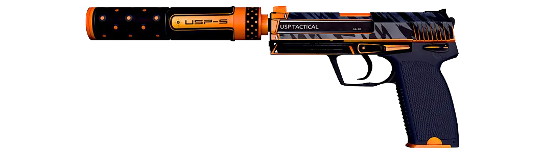 USP Orion black-orange pistol skin