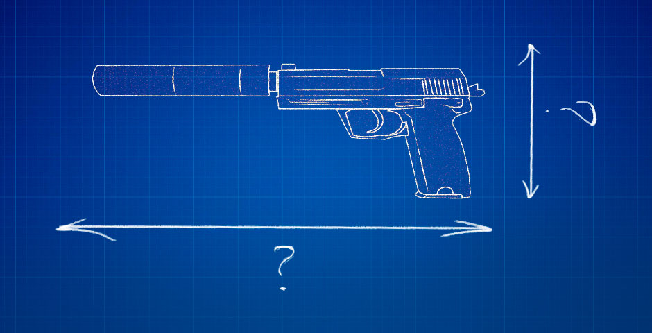 Blueprint design of suppressed weapon