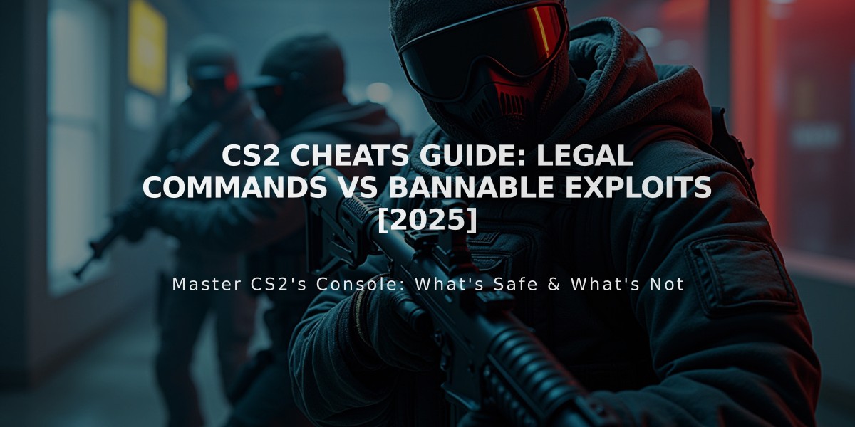 CS2 Cheats Guide: Legal Commands vs Bannable Exploits [2025]