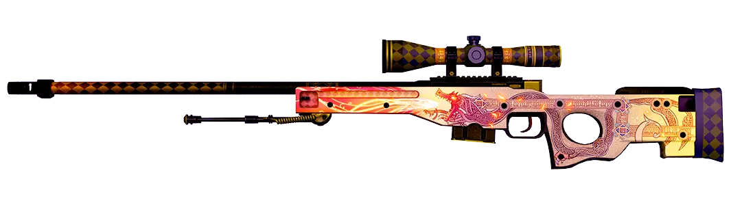 Dragon Lore sniper rifle artwork