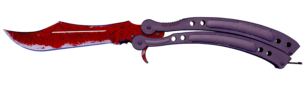 Red Crimson Web knife skin