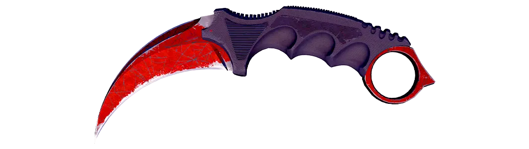 Crimson Web Karambit knife