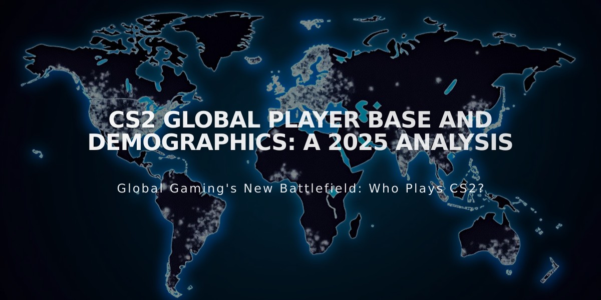 CS2 Global Player Base and Demographics: A 2025 Analysis