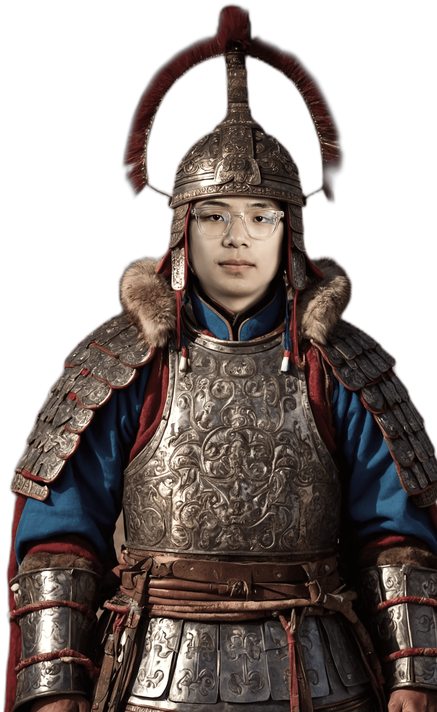 Person in traditional Mongolian dress