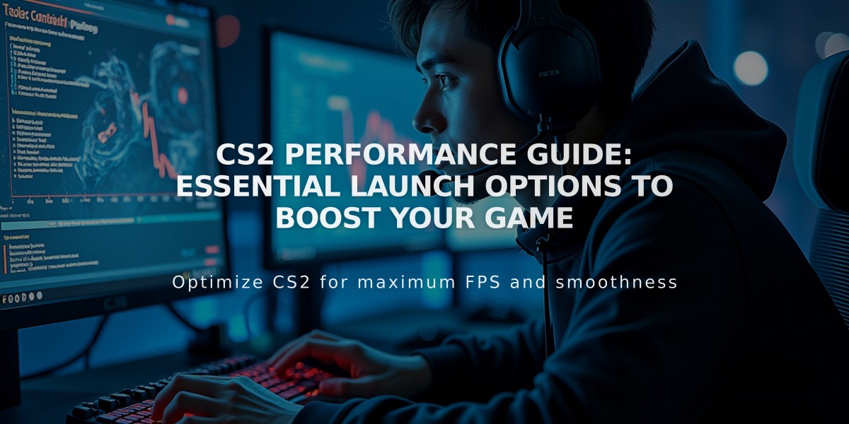 CS2 Performance Guide: Essential Launch Options to Boost Your Game