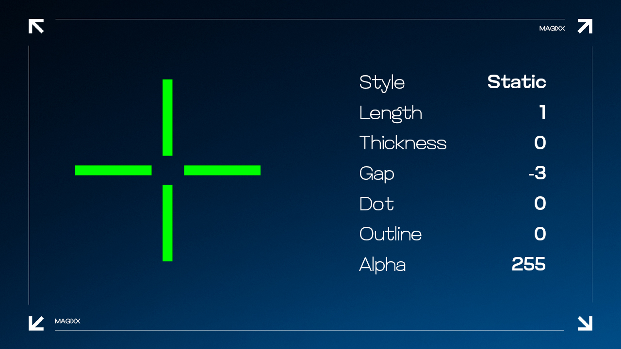 Green crosshair on gaming screen