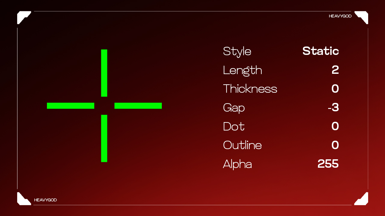 Crosshair settings with line style configuration