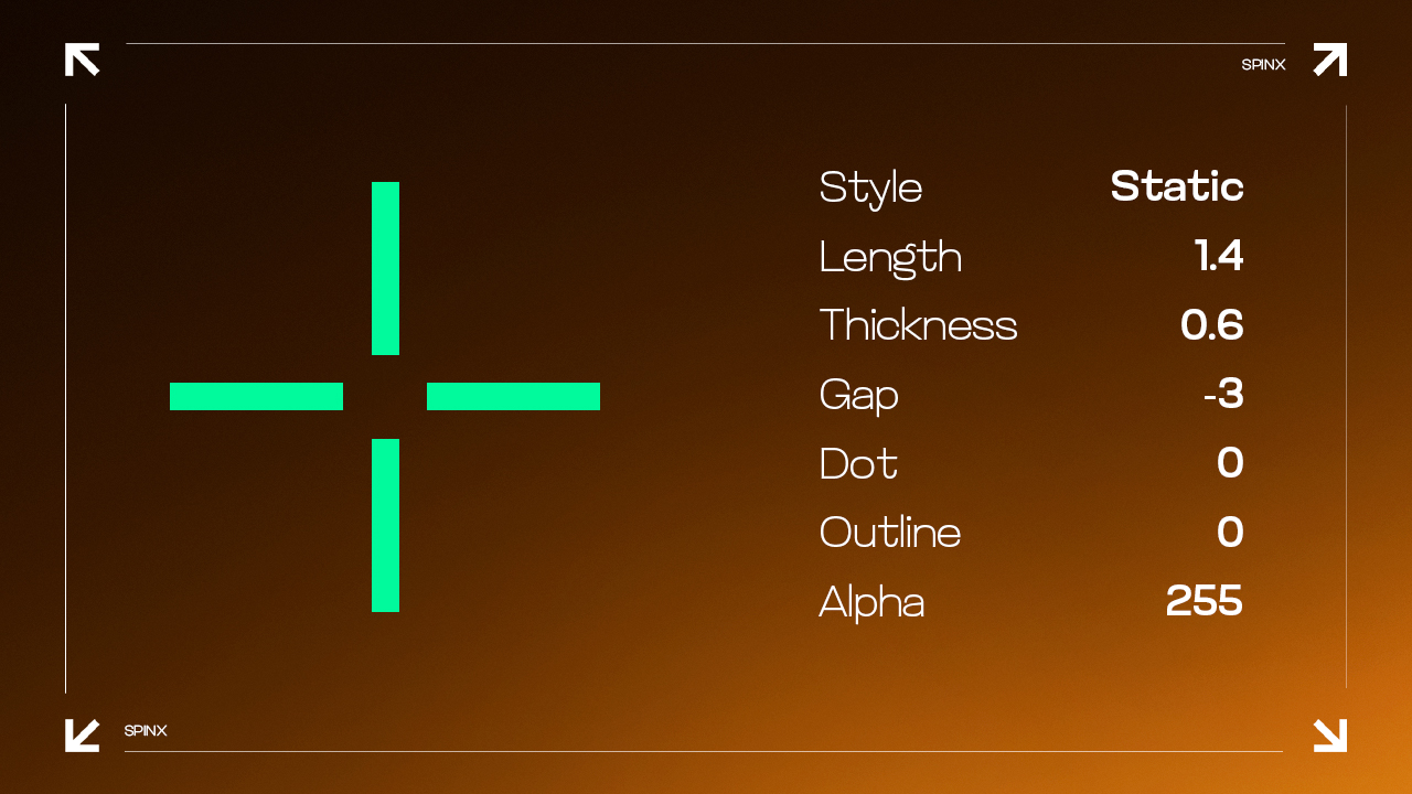 Game crosshair customization grid