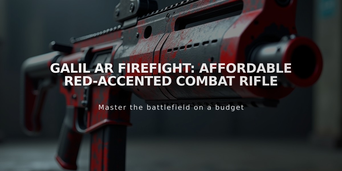 Galil AR Firefight: Affordable Red-Accented Combat Rifle