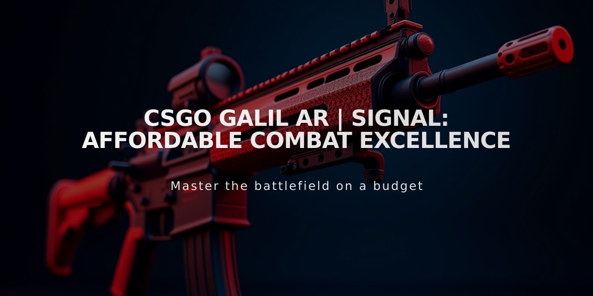 CSGO Galil AR | Signal: Affordable Combat Excellence