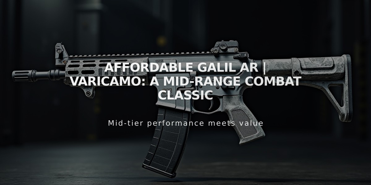 Affordable Galil AR | VariCamo: A Mid-Range Combat Classic