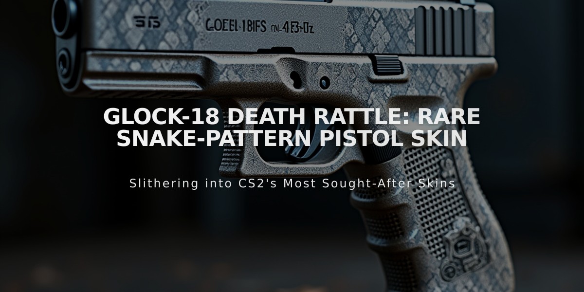 Glock-18 Death Rattle: Rare Snake-Pattern Pistol Skin