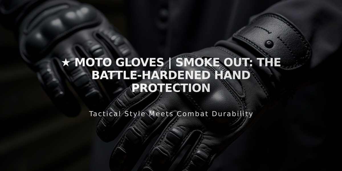 ★ Moto Gloves | Smoke Out: The Battle-Hardened Hand Protection