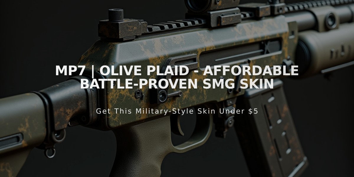 MP7 | Olive Plaid - Affordable Battle-Proven SMG Skin