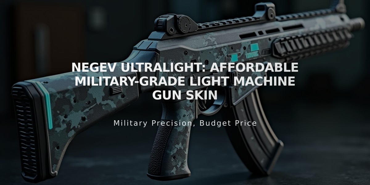 Negev Ultralight: Affordable Military-Grade Light Machine Gun Skin