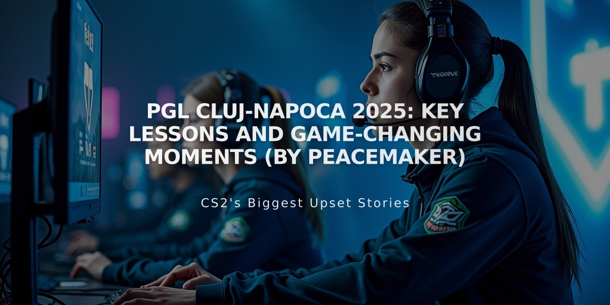 PGL Cluj-Napoca 2025: Key Lessons and Game-Changing Moments (by Peacemaker)