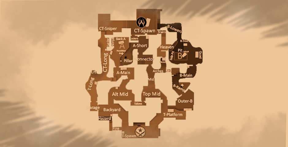 Tan overview map of Anubis